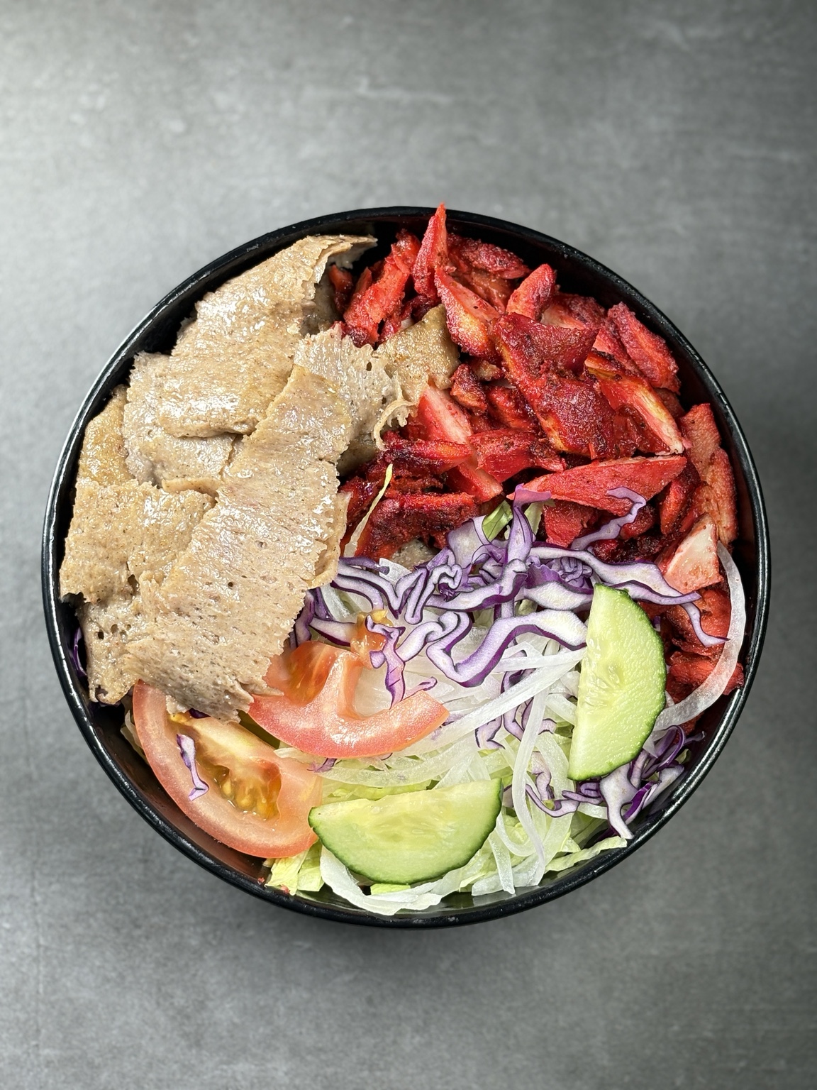 Trident meat and salad bowl